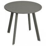 [Obrázek: Kulatý zahradní stolek Saona - šedý